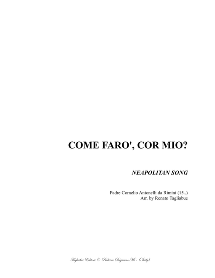 COME FARO', COR MIO? - For SABar Choir image number null