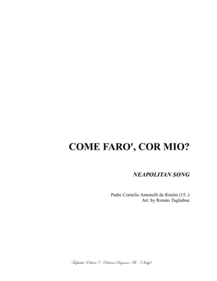 COME FARO', COR MIO? - For SABar Choir