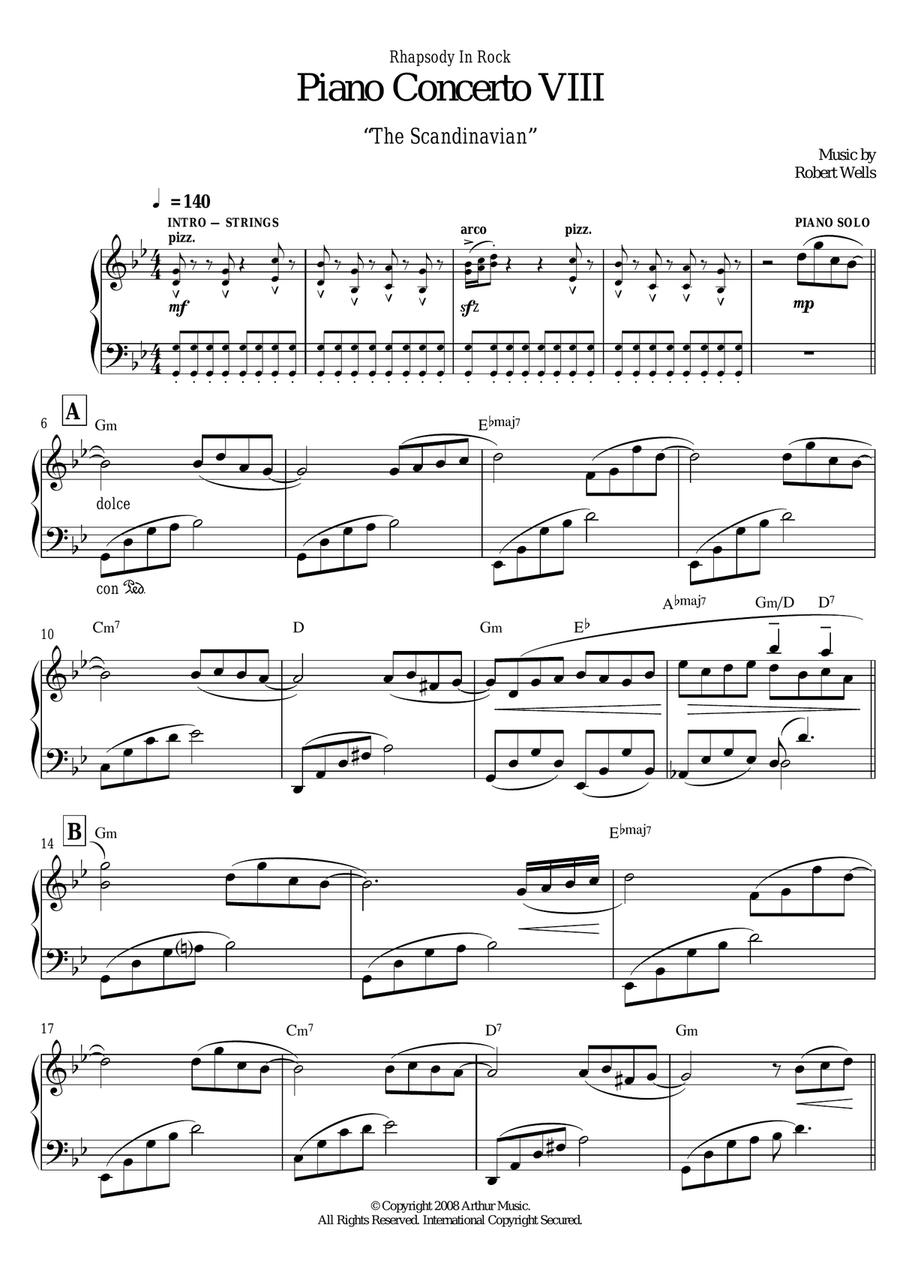 Piano Concerto: VIII. The Scandinavian Piano Solo scores gallery preview page 1