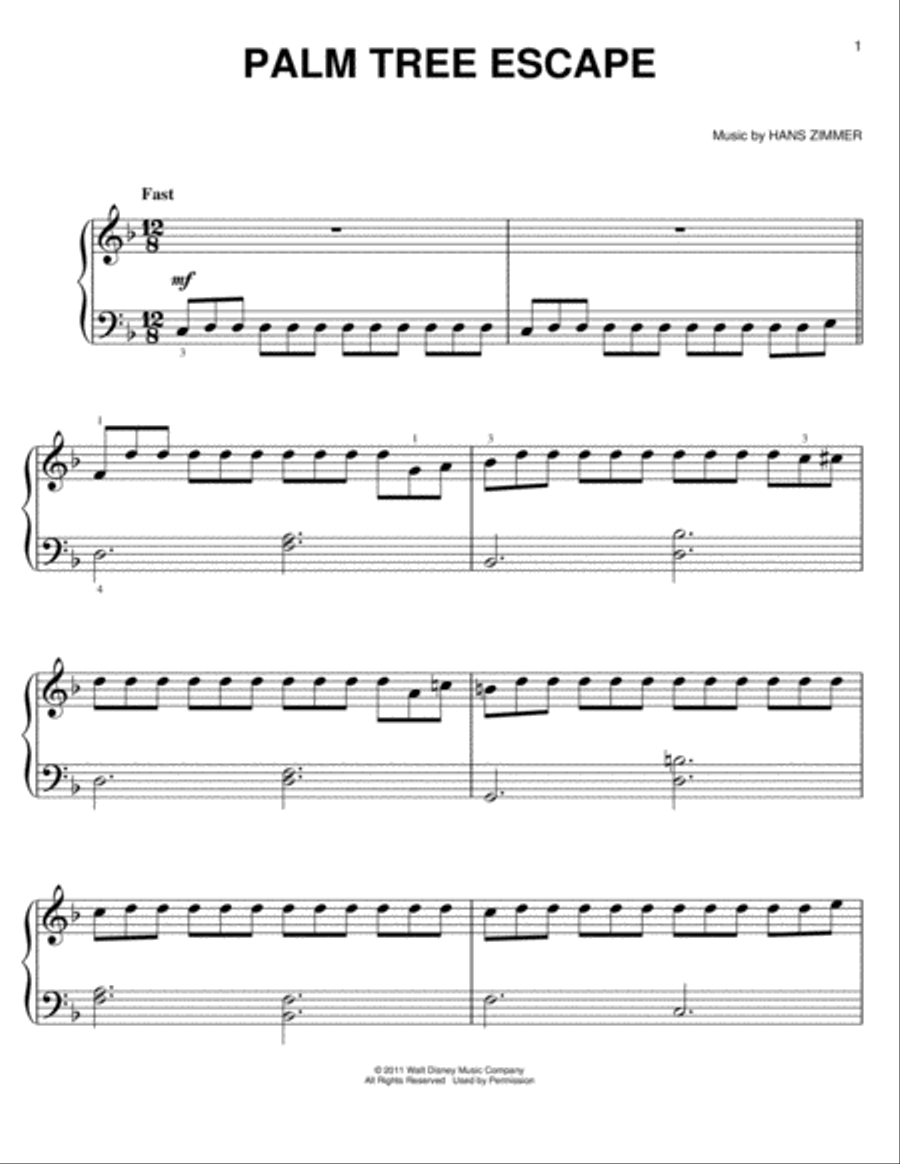 Palm Tree Escape Voice scores gallery preview page 1