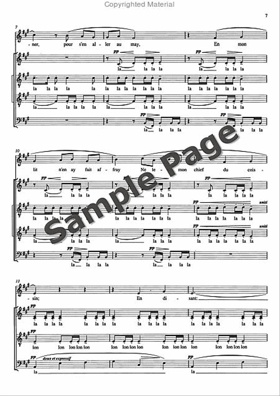 3 Songs of Charles d'Orleáns 4-Part scores gallery preview page 8