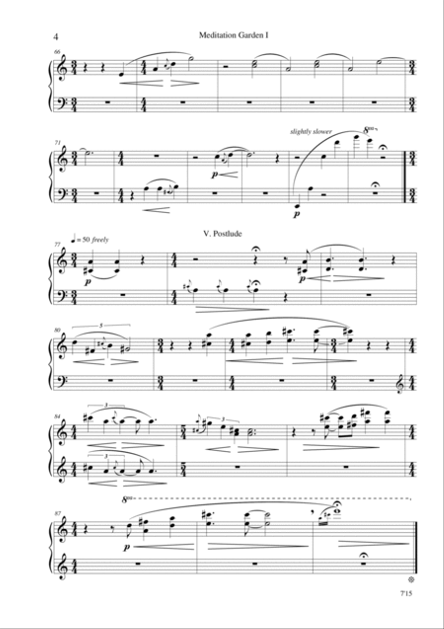 Meditation Garden - 3 versions String Duet scores gallery preview page 4