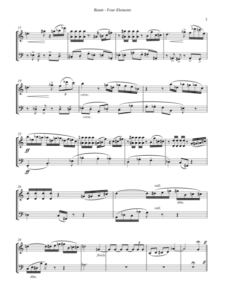 Four Elements for Violin and Trombone by Elizabeth Raum Trombone - Digital Sheet Music