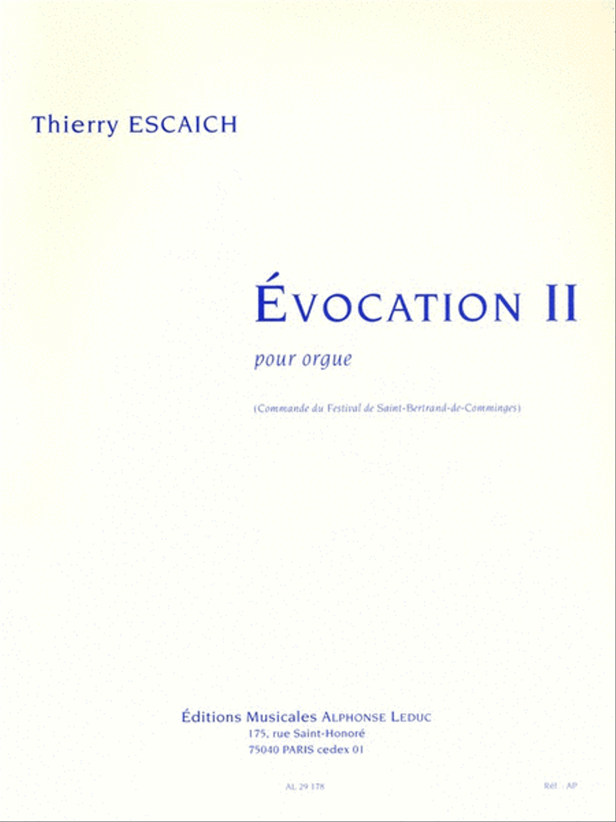 Evocation Ii, For Organ