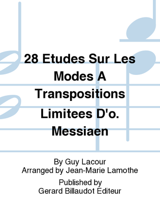 Book cover for 28 Etudes sur les Modes a Transpositions Limitees d'O. Messiaen