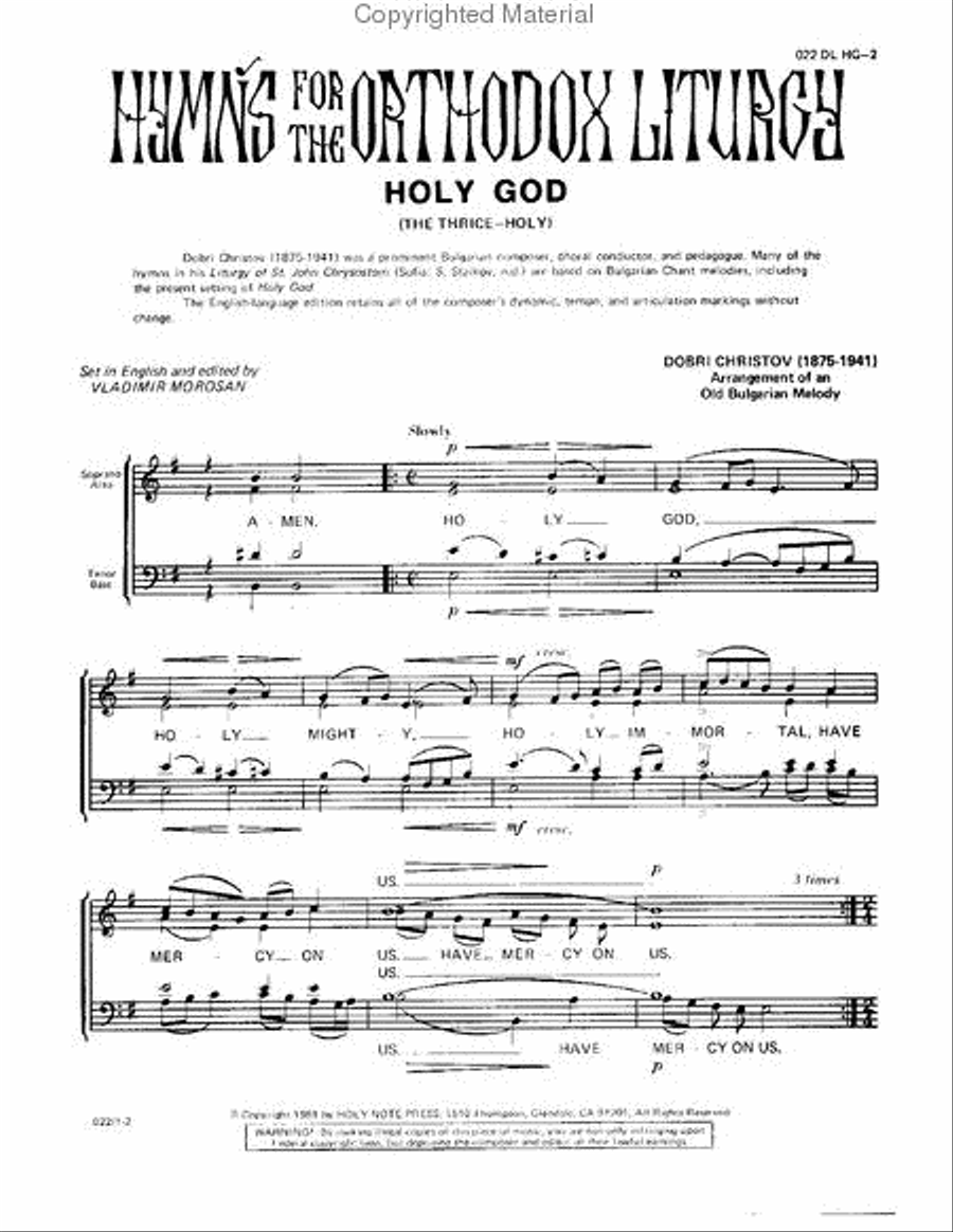 Holy God 4-Part scores gallery preview page 2