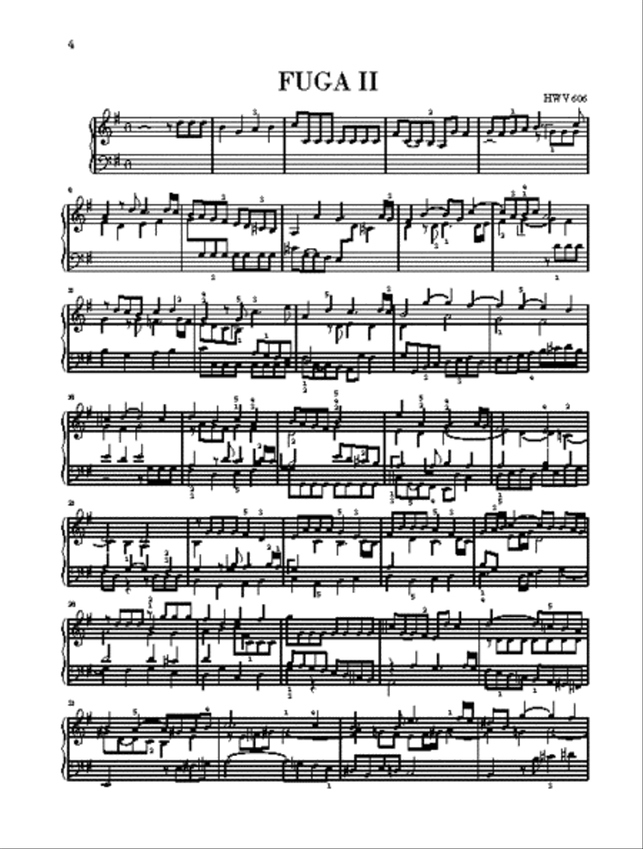 6 Fugues HWV 605-610 and Fugues HWV 611 and 612 Piano Solo scores gallery preview page 5