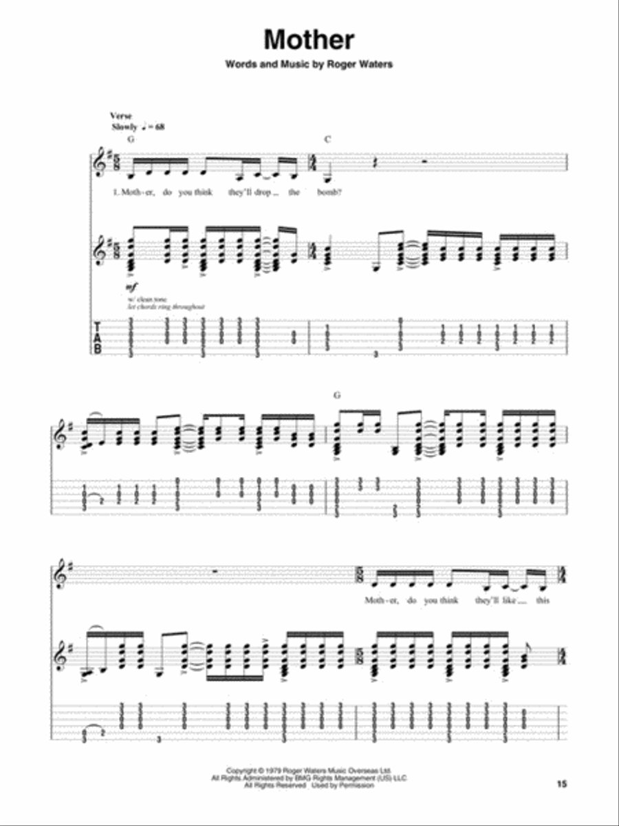 Pink Floyd Classics Guitar Tablature scores gallery preview page 4