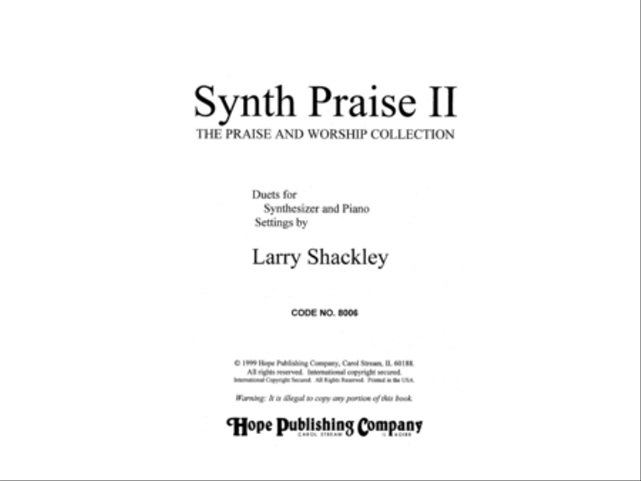 Synth Praise II Piano Solo scores gallery preview page 3