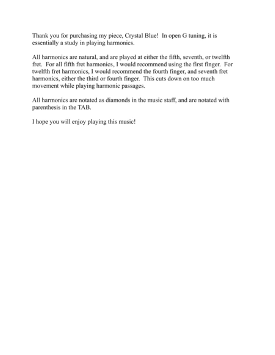 Crystal Blue Crystal Blue Guitar Solo scores gallery preview page 2
