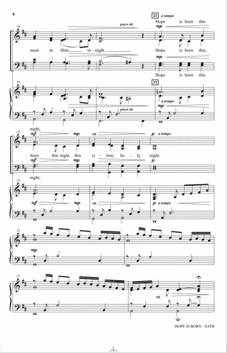 Hope Is Born Hope Is Born 4-Part scores gallery preview page 3