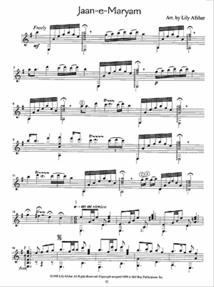 Five Popular Persian Ballads for Solo Classic Guitar Acoustic Guitar scores gallery preview page 2