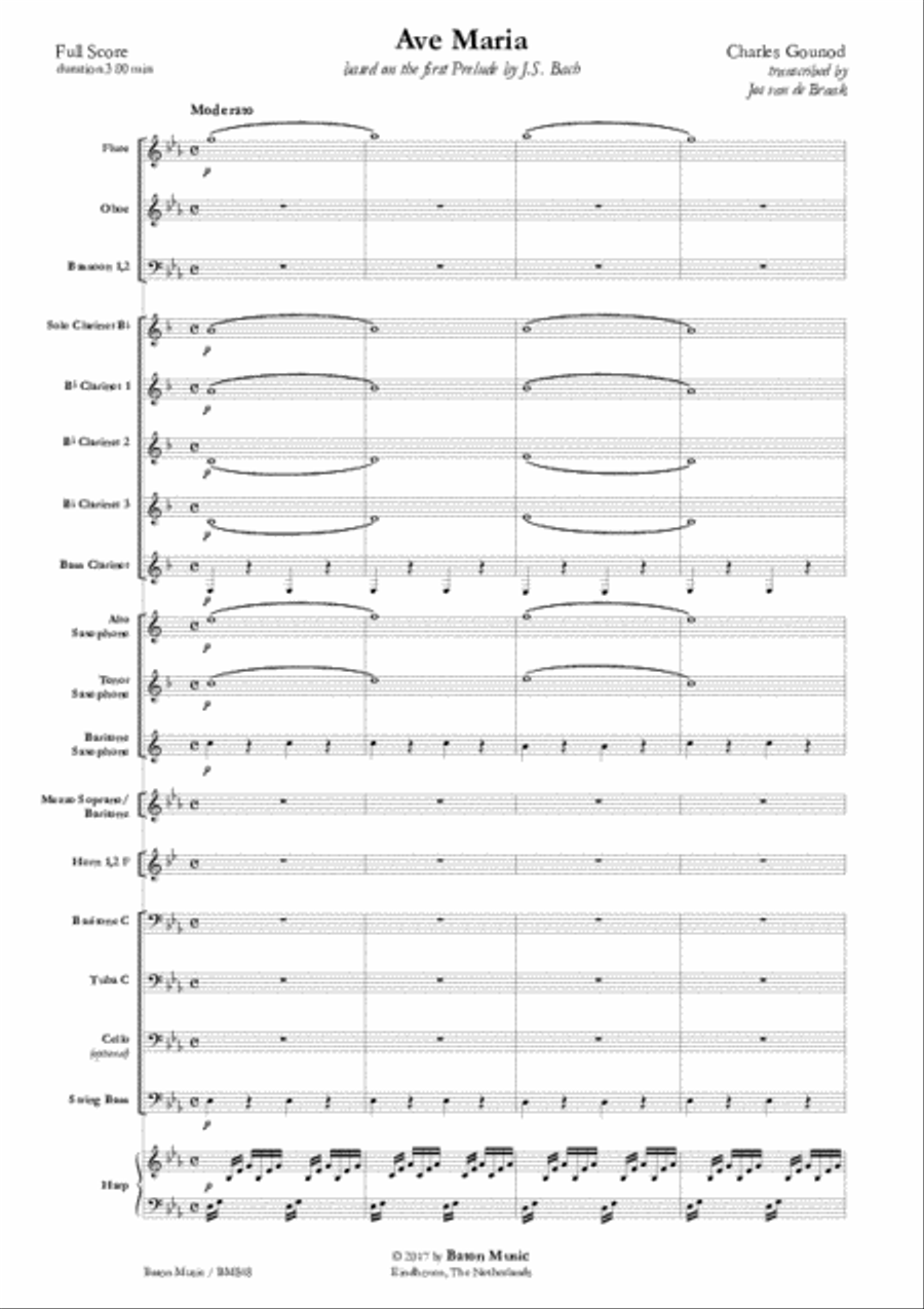 Ave Maria (lower voice) Ave Maria (lower voice) Concert Band scores gallery preview page 2