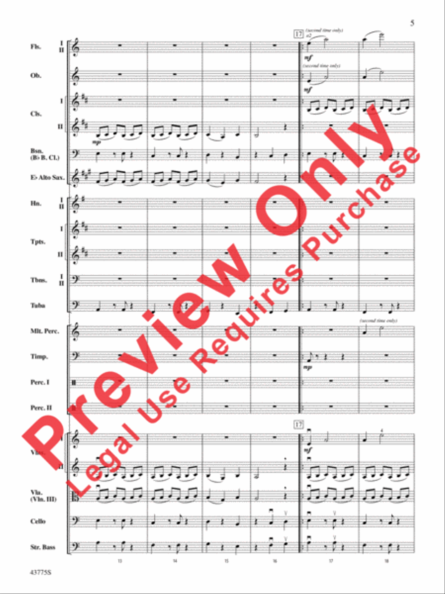 Ancient Echoes of Time Full Orchestra scores gallery preview page 6