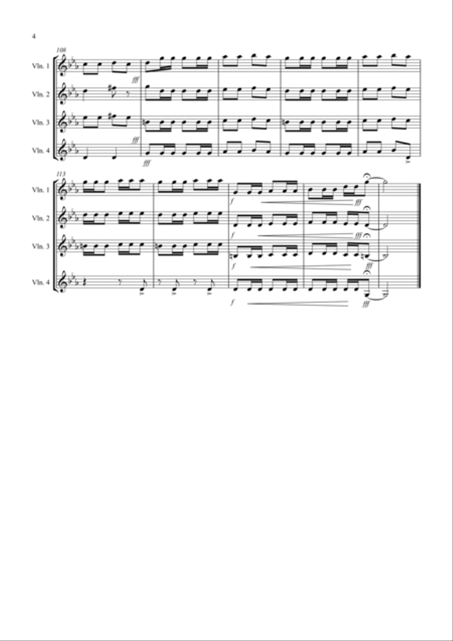 Flamenco Fantastico! for Violin Quartet Small Ensemble scores gallery preview page 4