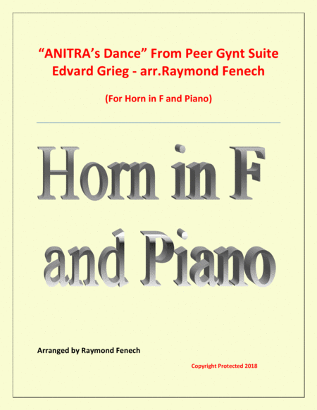 Anitra's Dance - From Peer Gynt - Horn in F and Piano image number null