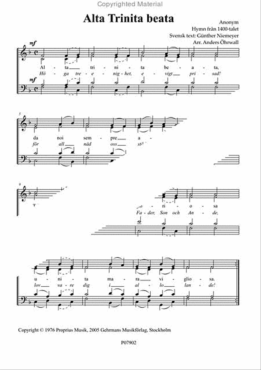 Alta Trinita Beata Alta Trinita Beata 4-Part scores gallery preview page 2