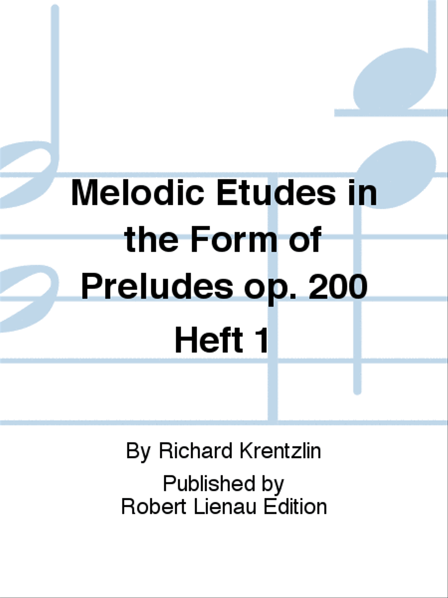 Melodic Etudes in the Form of Preludes Op. 200 Heft 1 Piano Method scores gallery preview page 1