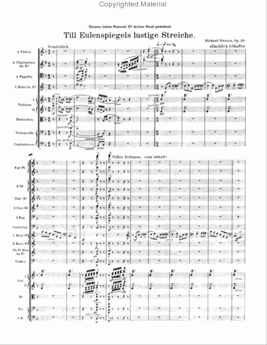 Tone Poems in Full Score, Series II -- Till Eulenspiegels Lustige Streiche, also Sprach Zarathustra and Ein Heldenleben Full Orchestra scores gallery preview page 2
