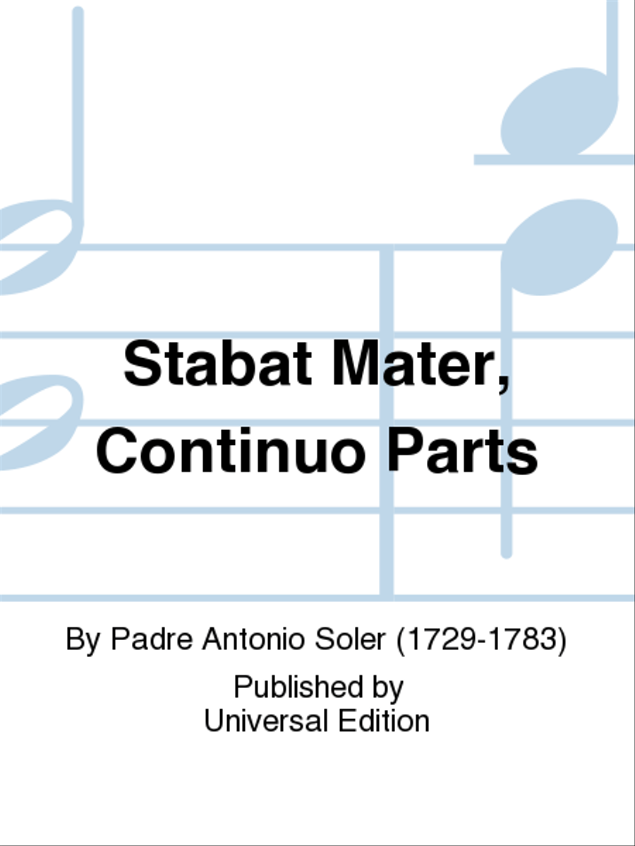 Stabat Mater, Continuo Parts Basso Continuo scores gallery preview page 1