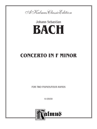 Book cover for Bach: Piano Concerto in F Minor