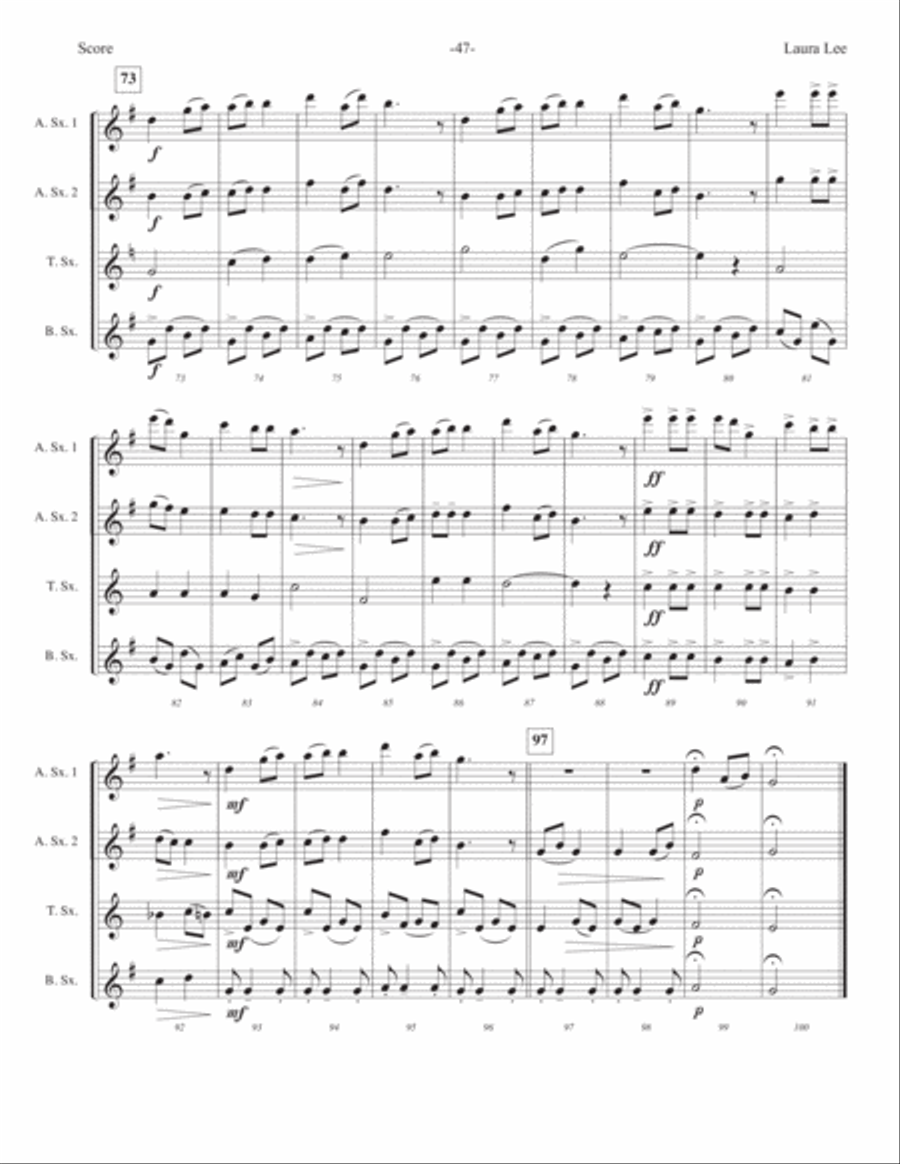 Laura Lee Woodwind Quartet scores gallery preview page 5