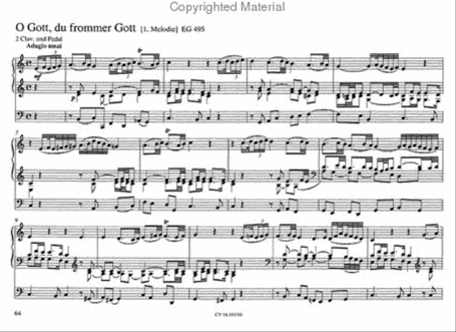 Oley: The Complete Chorale Preludes for Organ, vol. 1 (Chorale preludes based on melodies of the German Protestant and Catholic hymnbooks) Organ Solo scores gallery preview page 4