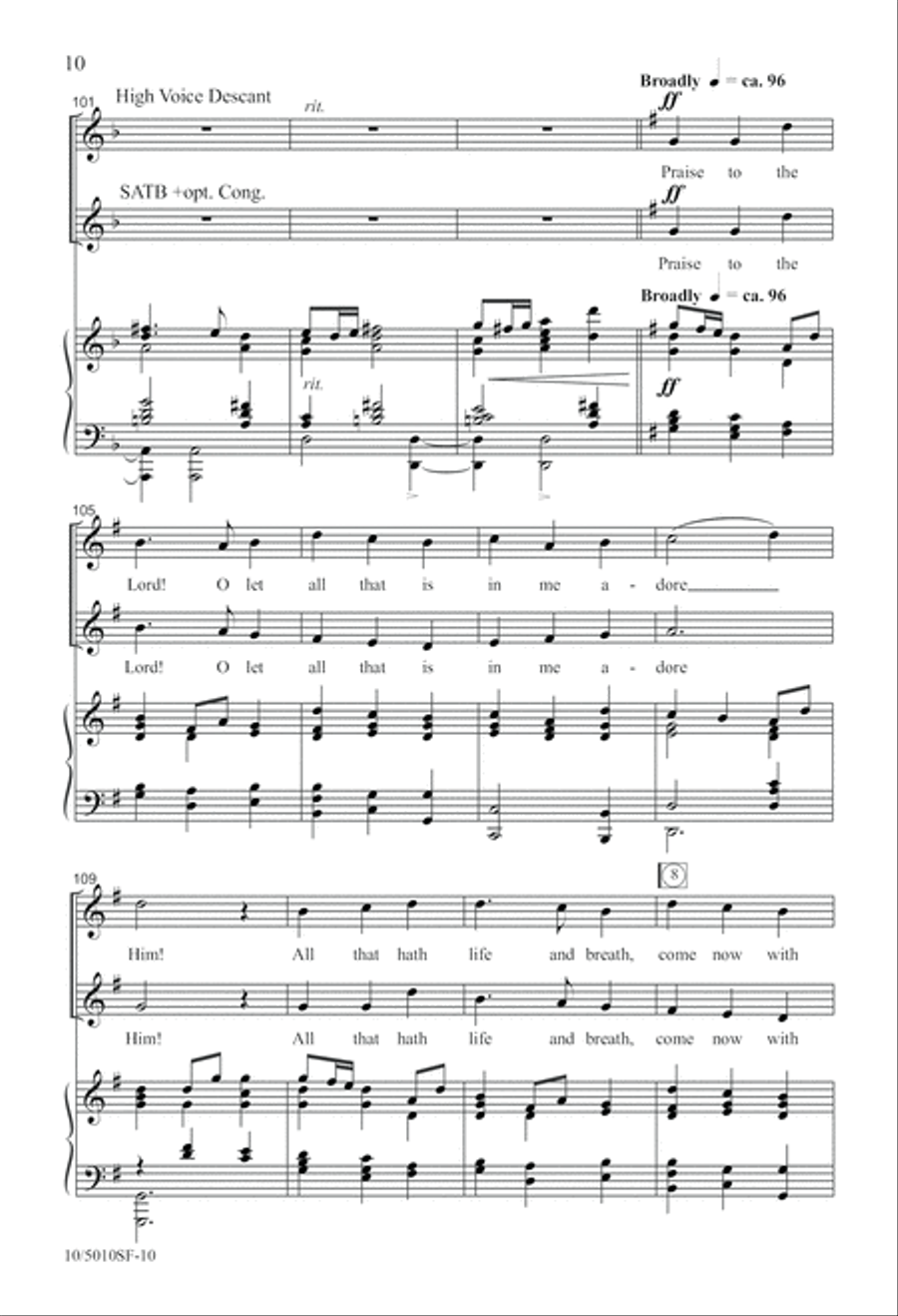 Let the Amen Sound Again! 4-Part scores gallery preview page 10