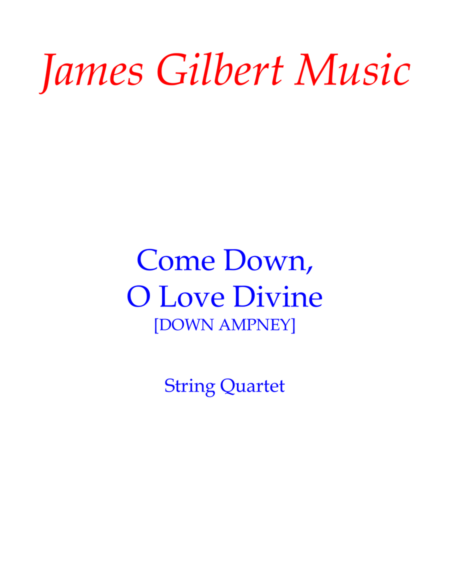 Come Down, O Love Divine String Quartet scores gallery preview page 1