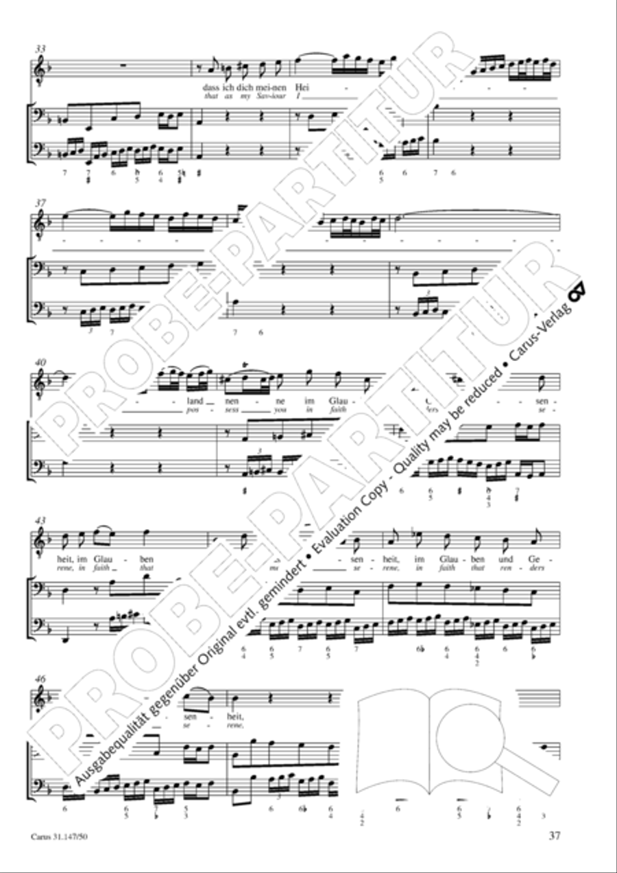 Heart and mouth and thought and action (Herz und Mund und Tat und Leben) (Herz und Mund und Tat und Leben) 4-Part scores gallery preview page 38
