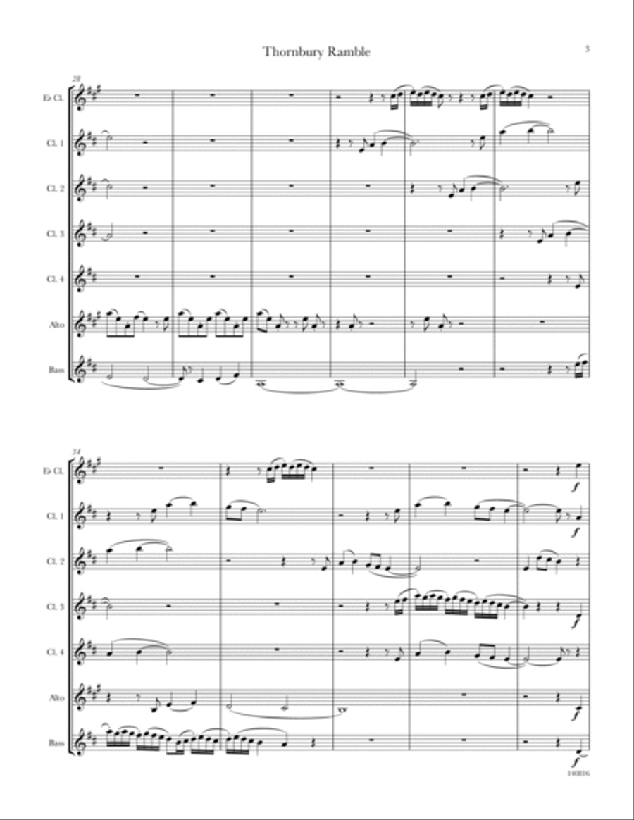Thornbury Ramble Woodwind Ensemble scores gallery preview page 4