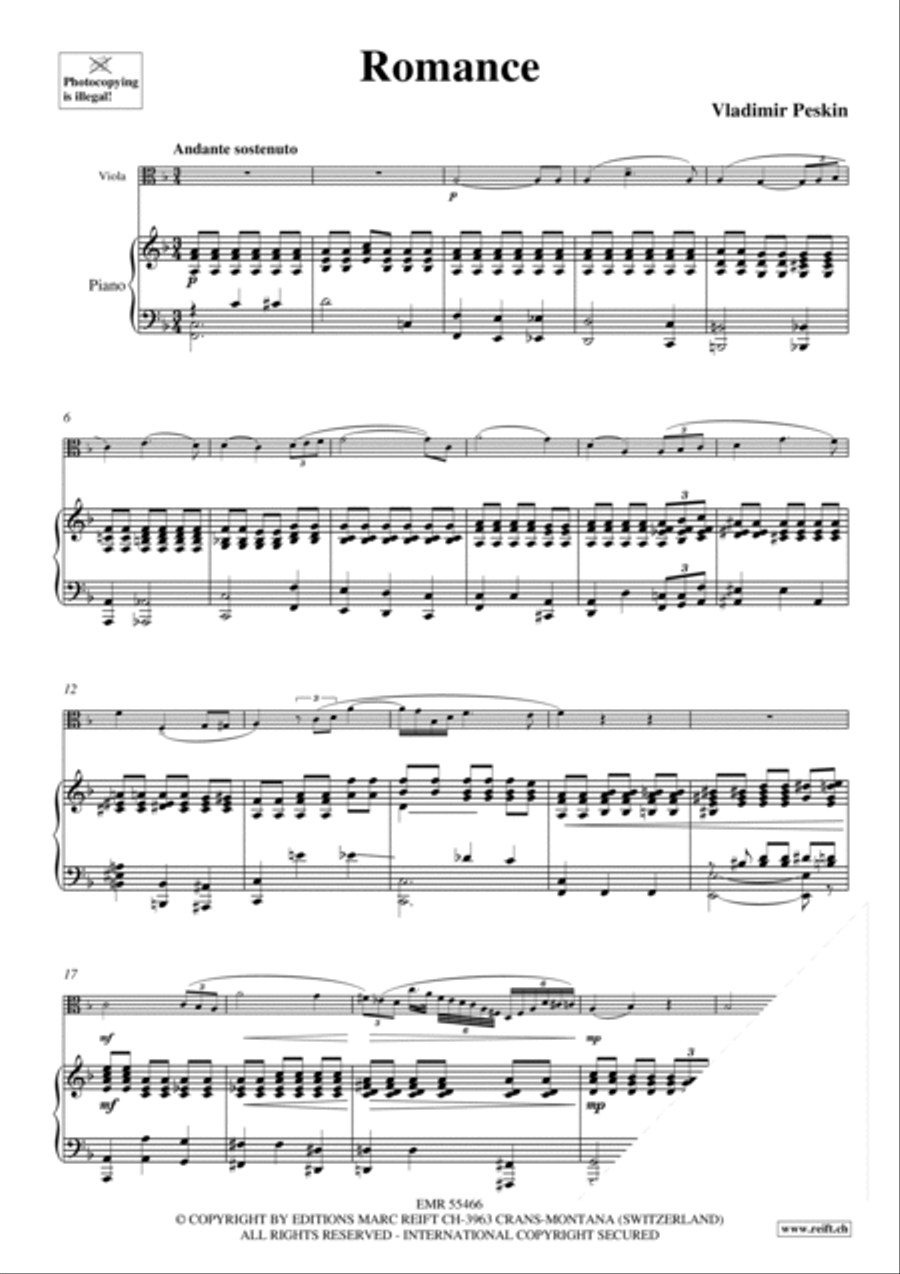 Romance Piano Accompaniment scores gallery preview page 3
