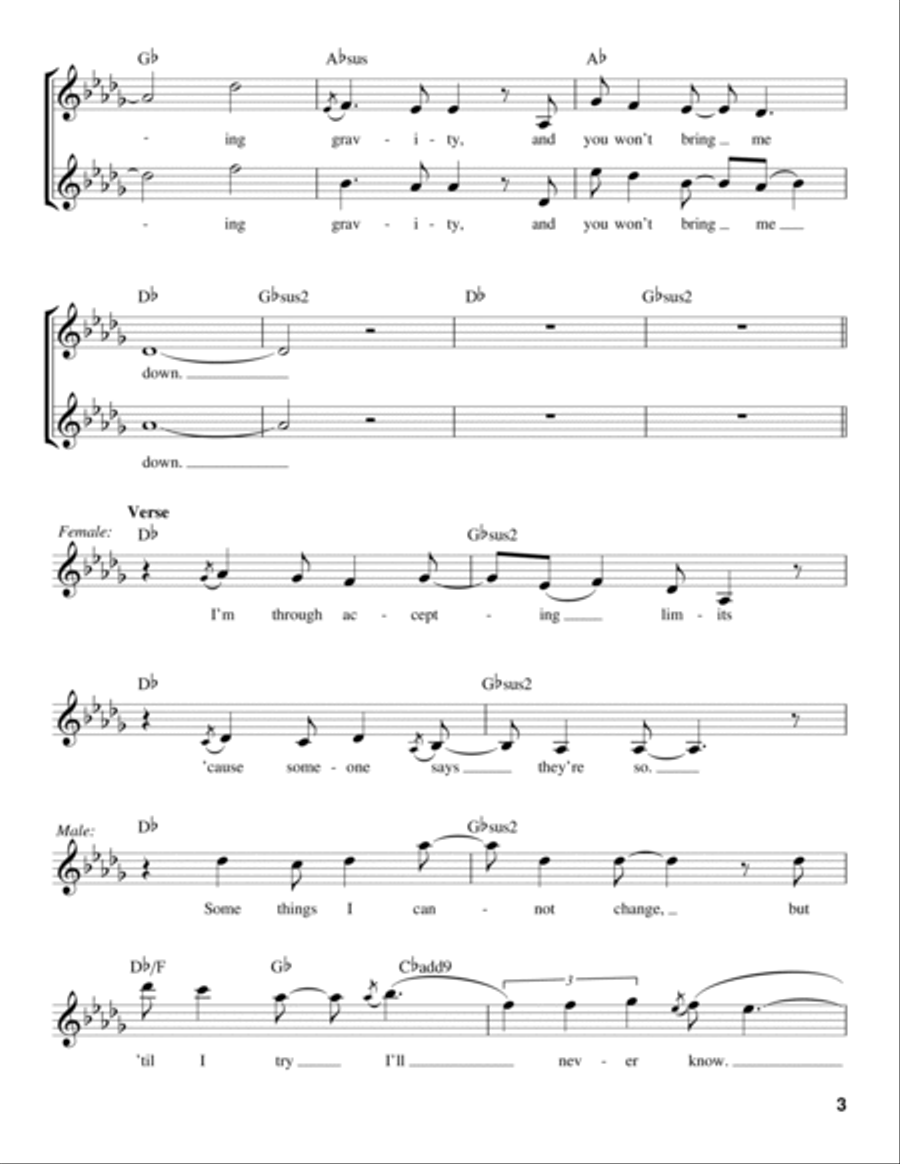 Defying Gravity (from Wicked) Voice scores gallery preview page 3