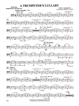 Trumpeter's Lullaby (with Trumpet Solo): (wp) B-flat Baritone B.C.