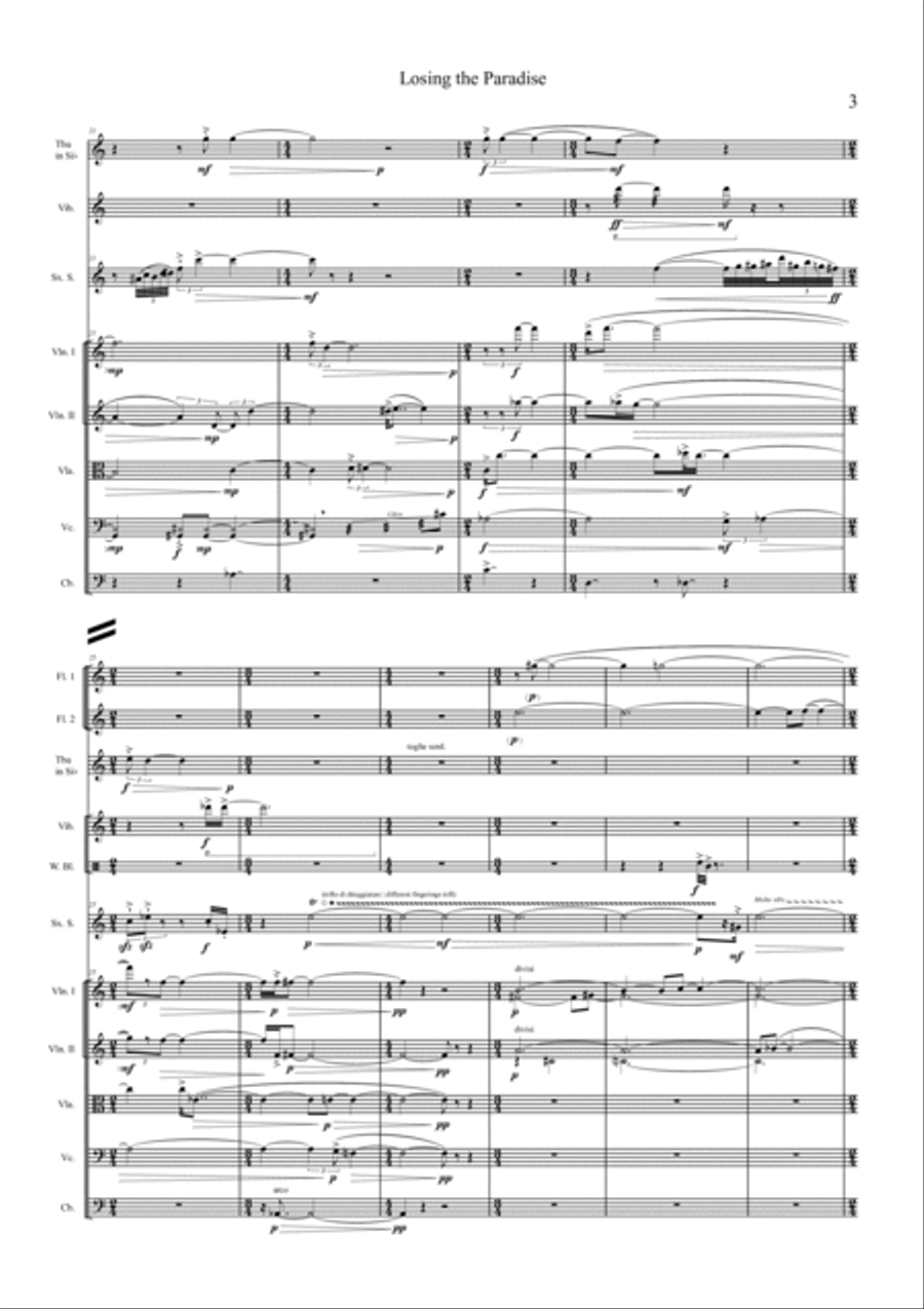 Umberto Bombardelli: LOSING THE PARADISE (ES-22-006) - Score Only Full Orchestra scores gallery preview page 5