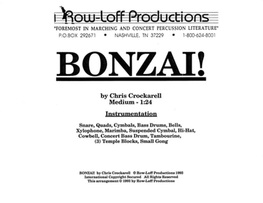 Bonzai ! w/Tutor Tracks