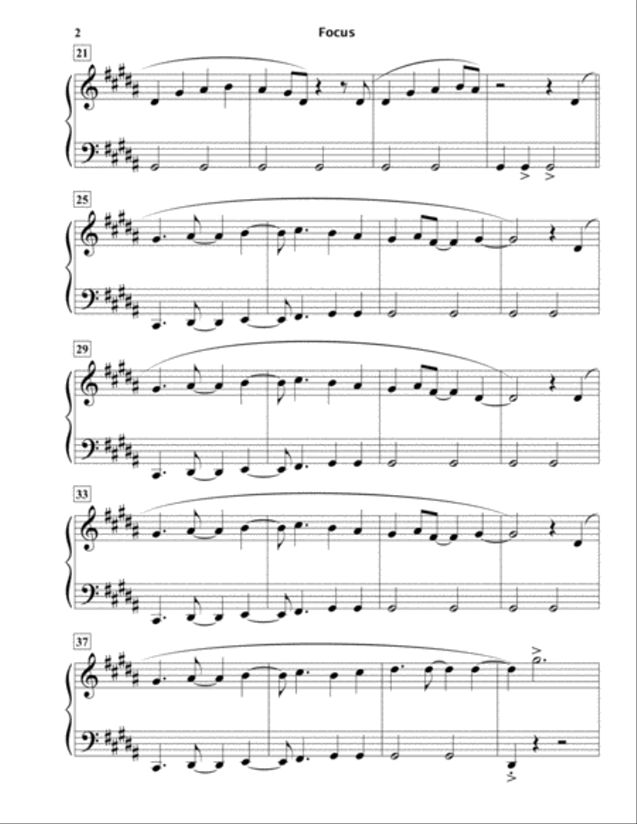 Focus Focus Easy Piano scores gallery preview page 2