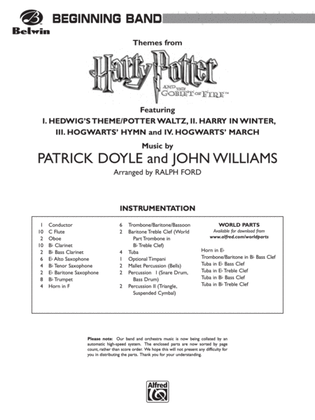 Harry Potter and the Goblet of Fire, Themes from: Score