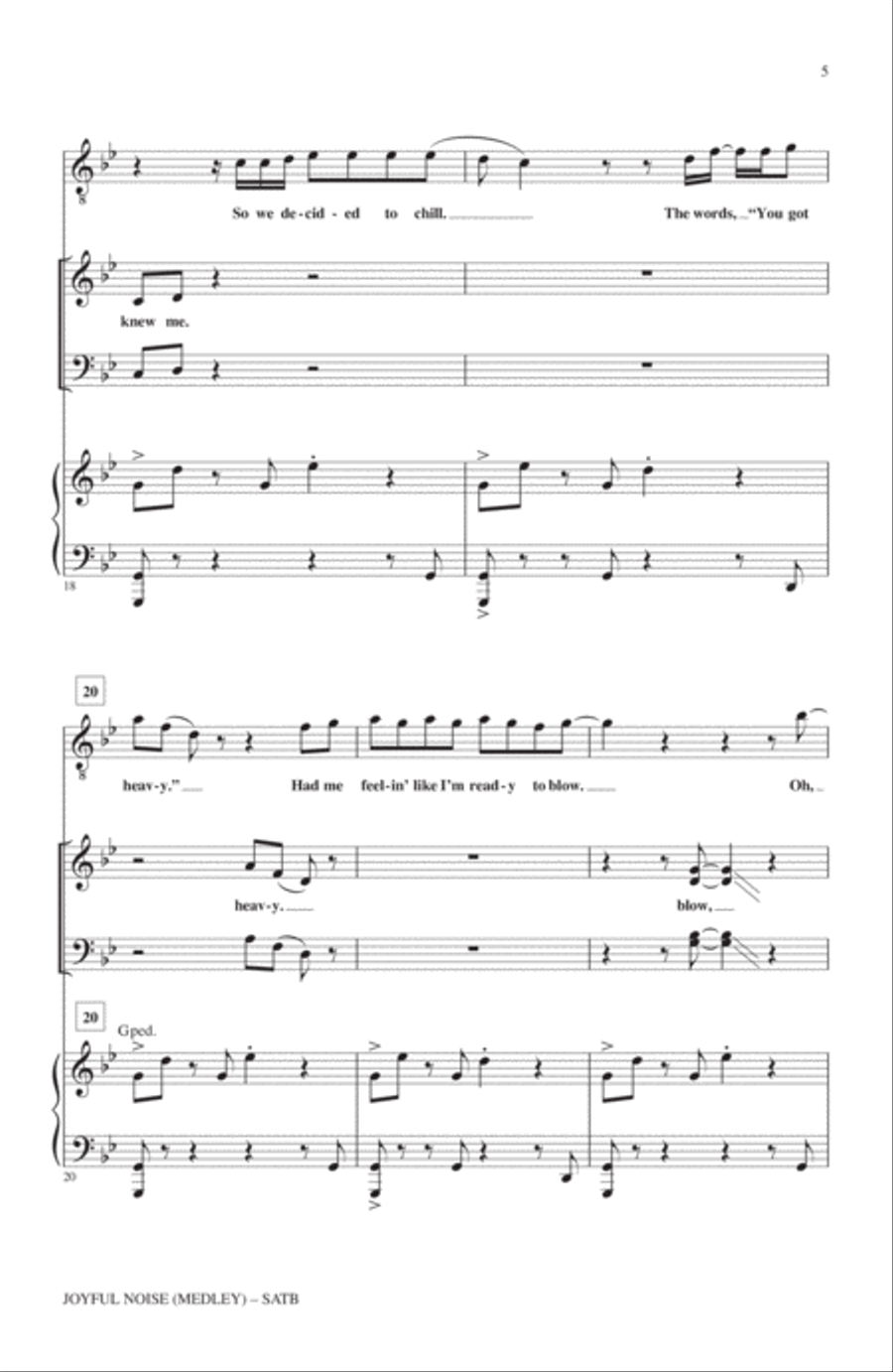 Joyful Noise (Medley) 4-Part scores gallery preview page 4