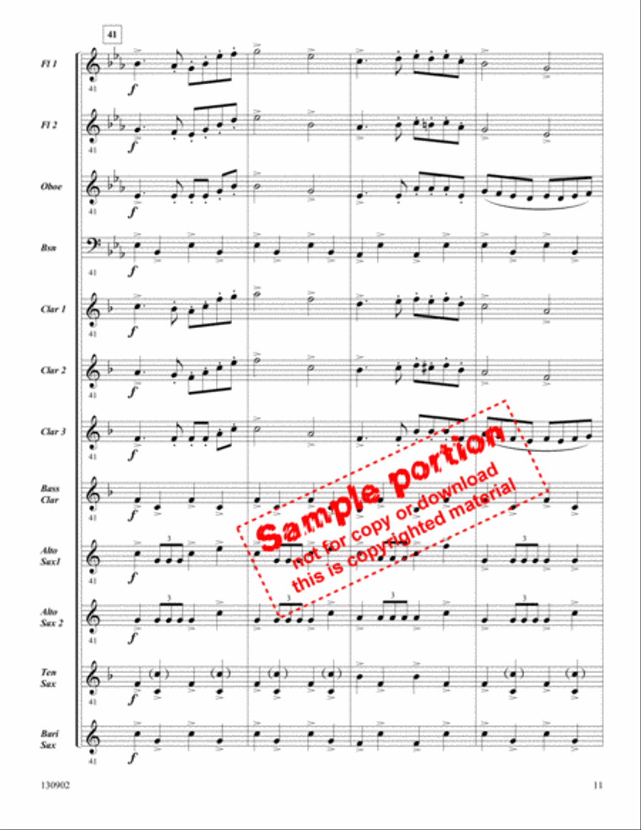 Patriot's Medley Woodwind Ensemble scores gallery preview page 5