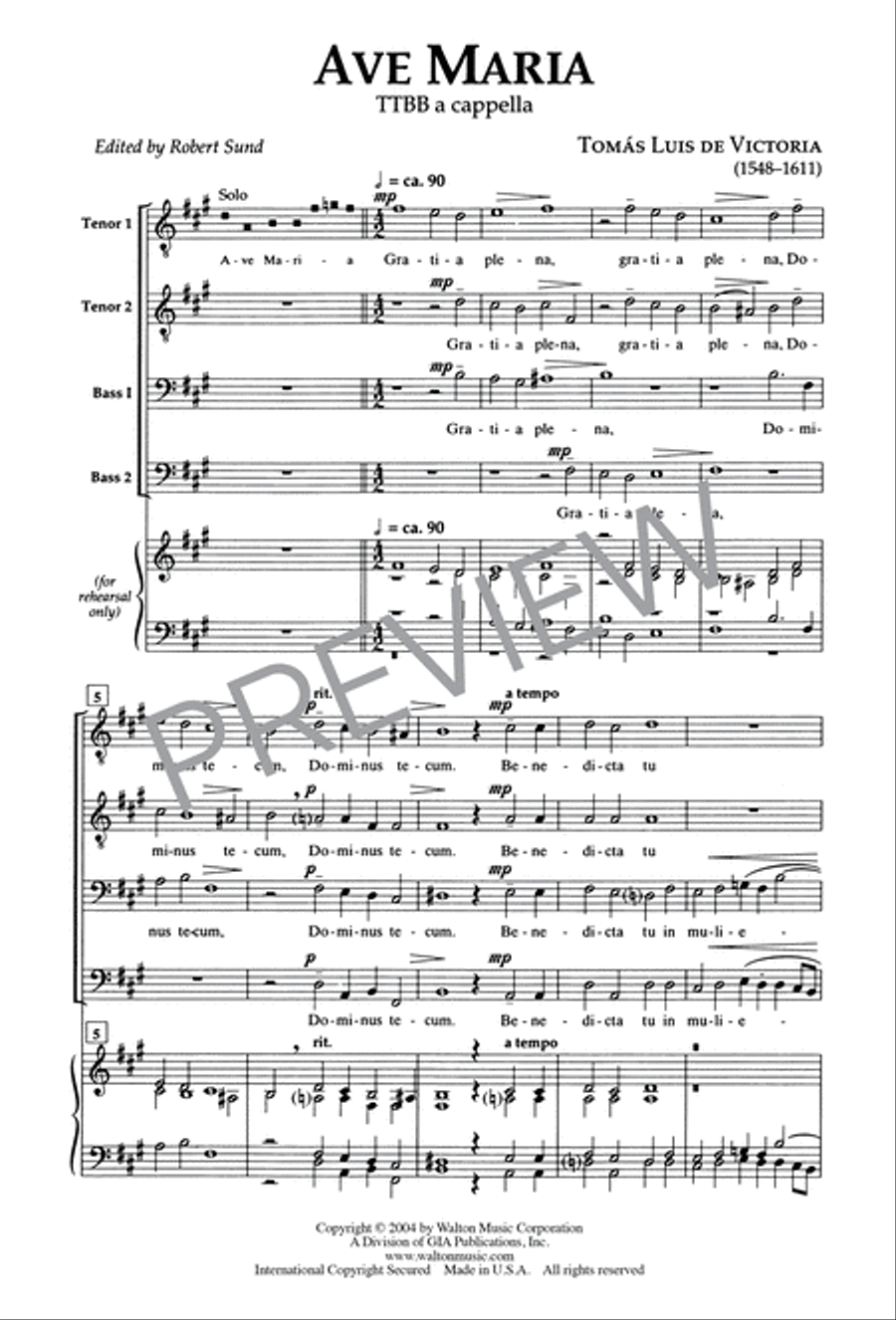 Ave Maria - TTBB Ave Maria - TTBB TTBB scores gallery preview page 4