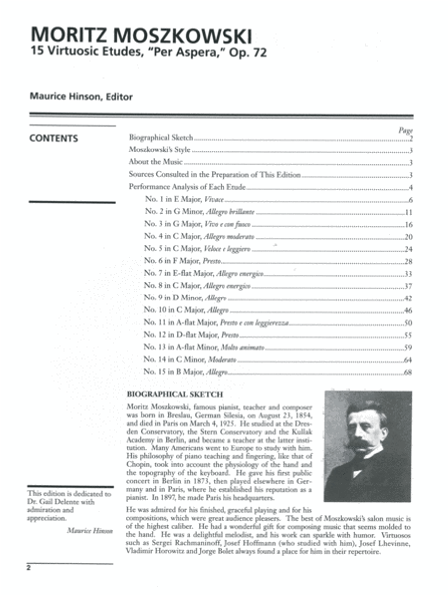 Moszkowski -- 15 Virtuosic Etudes, Per Aspera, Op. 72 Piano Method scores gallery preview page 2