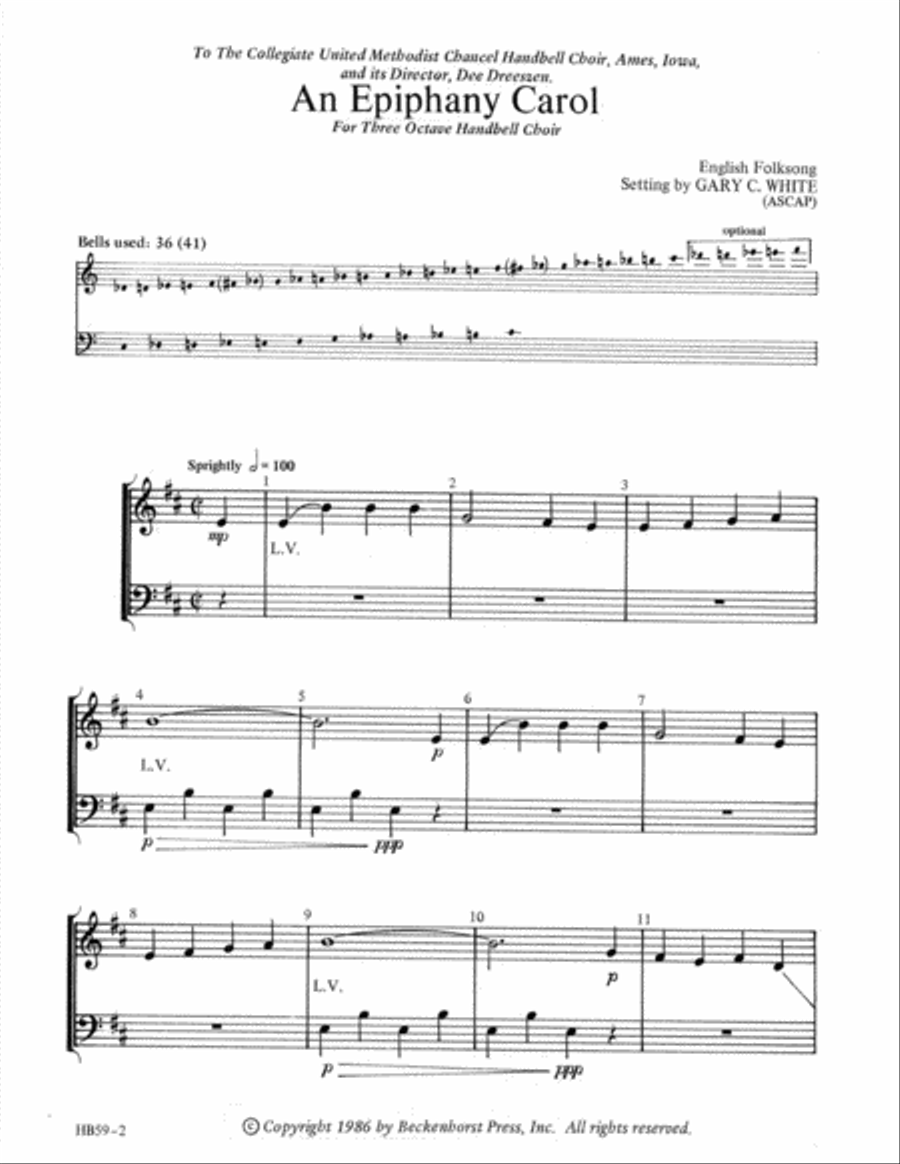 An Epiphany Carol 3-Octaves scores gallery preview page 2