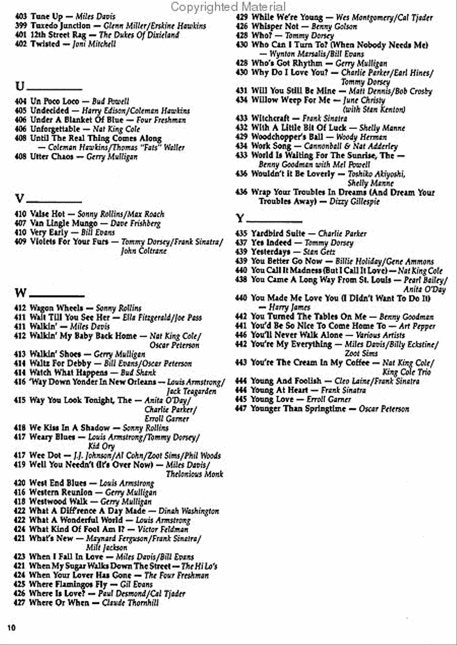 The Ultimate Jazz Fake Book Piano, Vocal, Guitar scores gallery preview page 7