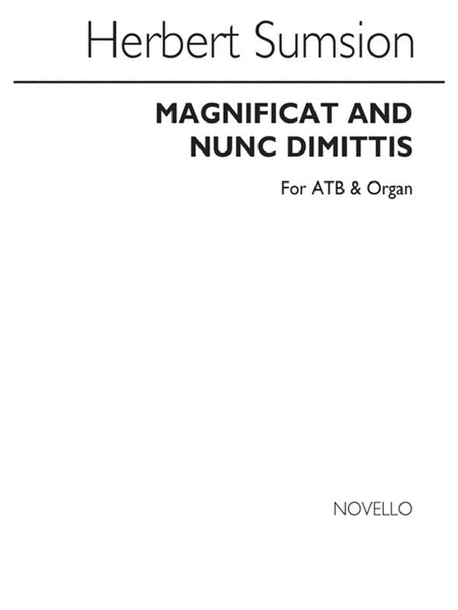 Sumsion Magnificat/Nunc Atb
