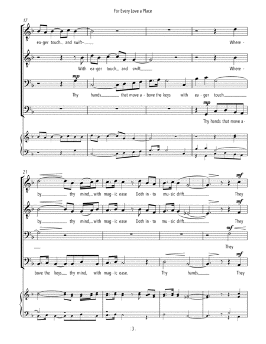 For Every Love a Place TTBB scores gallery preview page 5