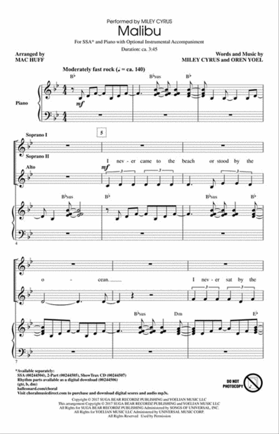 Malibu Malibu SSA scores gallery preview page 2
