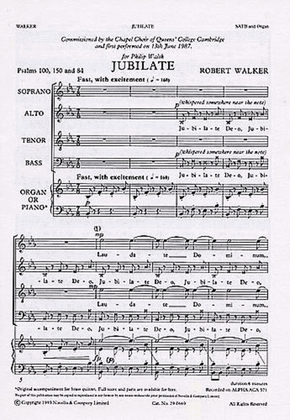 Robert Walker: Jubilate