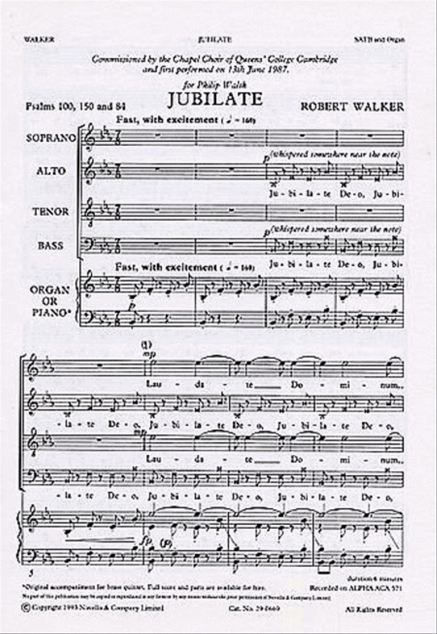 Robert Walker: Jubilate
