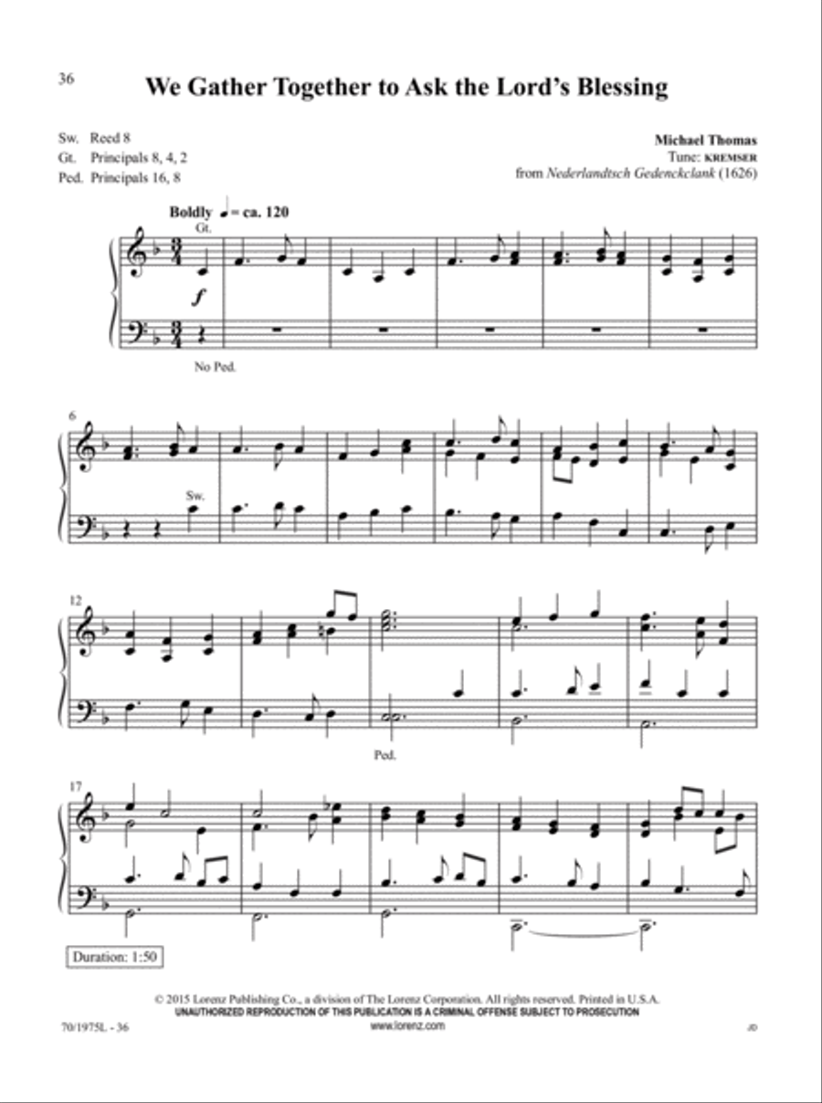 Easy Organ Library, Vol. 60 Organ Solo scores gallery preview page 15
